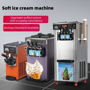 Máquina de Helados Comercial de Acero Inoxidable, Vertical, de 3 Sabores, con Función de Preenfriamiento Automático y Función <span class=keywords><strong>Fresca</strong></span>, para Mostrador - Product Image 2