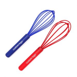 Fouet à œufs en silicone promotionnel pour ustensiles de cuisson antiadhésifs, fouet ballon résistant à la chaleur avec poignée en PP, fouet manuel de cuisine anti-rayures - Product Image 1