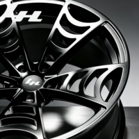 Jante en alliage forgé monobloc 17-24 pouces, noir brillant, motif toile d'araignée, multi-rayons creux, personnalisée, 5x112PCD, compatible BMW Audi Mercedes