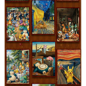 PY Tableau d'art des Peintures Mondialement Célèbres, Carte Pokémon, Nouvelle Boîte Mystère Baleine Personnalisée, Jeu de Société, Fan Art, Elf Baby, Aimant de Réfrigérateur en Gros - Product Image 6