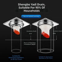 Ensemble de drain de sol en acier inoxydable anti-odeur, système de drainage complet pour salle de bain, douche et zones sèches et humides