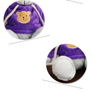 OEM produttore personalizzato peluche cappuccio <span class=keywords><strong>orsacchiotto</strong></span> t-shirt all'ingrosso giallo verde rosa rosso blu <span class=keywords><strong>viola</strong></span> blu <span class=keywords><strong>orsacchiotto</strong></span> con vestiti - Product Image 3