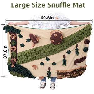 Tapis de reniflement en polaire de grande taille respirant interactif Slow Food Dog Nosework Mats Forest Design Pet Feeding Sniffing Mat - Product Image 2