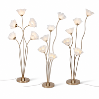 Accessoires de mariage : 5 magnifiques guides de chemin floraux en fer électroplaqué, décorations d'arche de mariage, éclairages d'allée, éclairage de scène