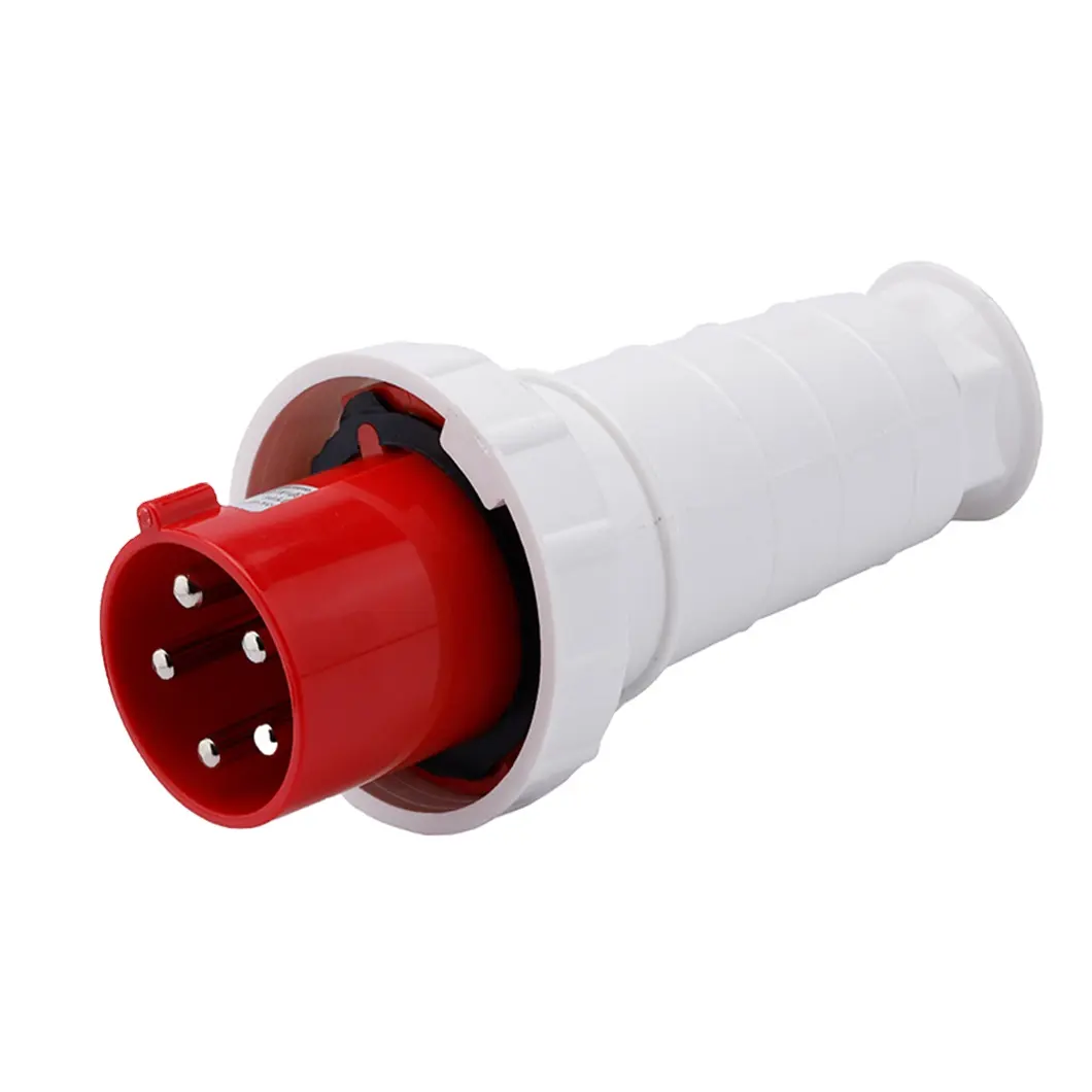 Plug With Socket Multi function 300-415V 63A Industrial FIve Pins Waterproof Electronic IP67 Plug Socket For Chemistry Plants