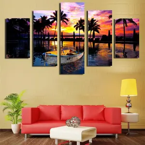 Canvas Wanddecoratie Beach Boom Sticker Home Decor Art Afrikaanse Foto Woonkamer Modern Olieverf