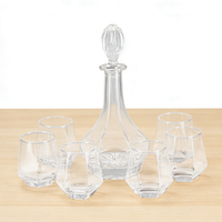 En Stock Shunstone 7 Pack 650ml Whisky Decanter Caja de regalo Custom Diamond Whisky Decanter Set con 6 Whisky GlassSet en caja de regalo