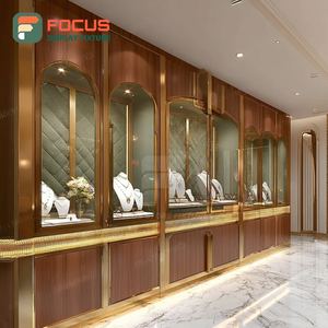 Custom Custom Jewelry Store Furniture Manufacturer Polished Surface Brand Store Jewelry Cabinet - Product Image 2