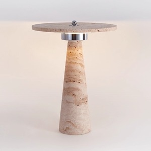 Nordic Travertine Coffee Table Marble Modern Scandinavian Design Decorative Side Table For Living Room Small Apartment - Product Image 1