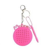 Porte-clés magnétique en forme de chat mignon avec tableau de dessin à billes en acier, jouet anti-stress, puzzle sensoriel en plastique pour enfants