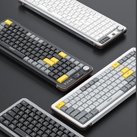   Clavier sans fil 2,4 G à 99 touches avec bouton de commande, chargement USB-C, clavier portable et fin pour ordinateur portable de bureau