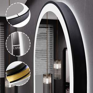 Espejo LED antiniebla con ajuste de temperatura de color, cambio entre luz blanca cálida y blanca fría - Product Image 4