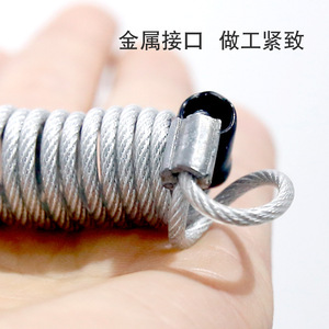 Steel Wire Rope 2mm Diameter Zinc Alloy Spring <b>Cable</b> For Helmet <b>Bag</b> Anti Theft Disc Brake Reminder - Product Image 5