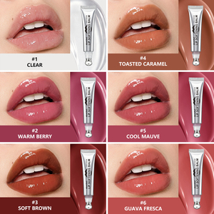 Baume à lèvres teinté hydratant longue durée personnalisé de luxe, en aluminium brillant, végétalien, hydratant, vente en gros, marque privée - Product Image 1