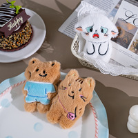 Peluche Ours Adorable Chat Triste Célébrité Internet en Coton PP Anti-stress Ultra Doux, Cadeau d'Halloween, Pendentif de Sac, Porte-clés