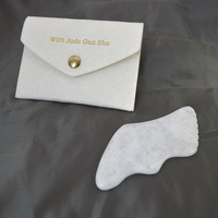 Jade blanc Gua Sha pierre foudre outil facial Jade Guasha conseil grattage outil pour le Yoga du visage