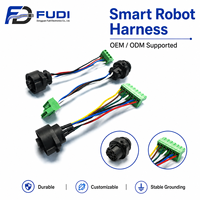 Kabel Adaptor Power Supply FUDI Brand ATX 24 Pin 14 Pin PVC Tembaga, Konverter Kabel Harness, Dapat Disesuaikan untuk Motherboard PC