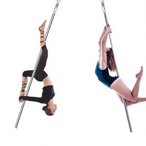 Ensemble de mâts de danse aériens de 2M de mât de danse rotatif portable pour la maison/studio de danse/spectacle <span class=keywords><strong>acrobatique</strong></span> - Product Image 1