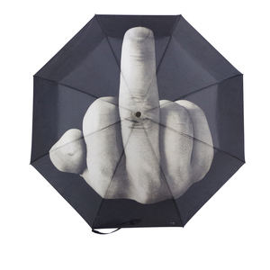 Parapluie personnalisé avec le doigt d'honneur, portable, automatique, pliable en 3 sections, protection solaire contre la pluie - Product Image 1