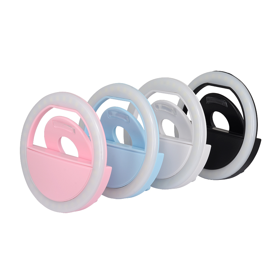 Портативный Перезаряжаемый мини-кольцевой светильник для селфи