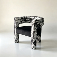 Fauteuil de loisirs contemporain avec tissu imprimé spécial, fauteuil d'appoint de luxe pour la maison, les restaurants et les projets commerciaux
