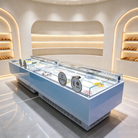 Réfrigérateur à Desserts en Verre Trempé Sur Mesure avec Refroidissement par Air et Dégivrage Automatique pour Boulangerie et Chocolaterie