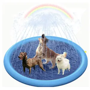 2024 Inflatable Pet Water Mat Outdoor Inflatable Dog Sprinkler Water Toy Bath Splash Pad For Dog Cat