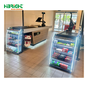 Highbright tùy chỉnh siêu thị cửa hàng tạp hóa thanh toán truy cập với tùy chỉnh thực hiện bán hàng với băng tải - Product Image 1