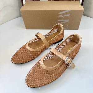ZA2025 <span class=keywords><strong>Zapatos</strong></span> de Ballet Planos para Mujer Nuevos de Malla Calada de Diseño Europeo y Americano Tendencia de Moda de Verano <span class=keywords><strong>Zapatos</strong></span> de Boca Baja para Mujer - Product Image 6