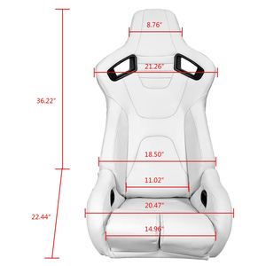 JIABEIR 1095 Universal Driver Car in pelle di alta qualità regolabile Sport Simulator Gaming Sim Racing Seats - Product Image 6