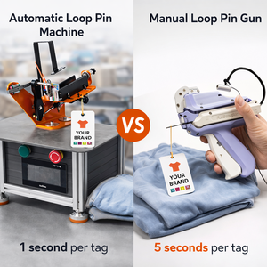 Machine automatique d'étiquetage à épingles Booster, écologique, couleur argent, en acier inoxydable et ABS, modèle Bos-168, pour étiquettes de vêtements et jouets - Product Image 2