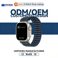 Bracelet de montre en nylon à boucle ondulée compatible avec Apple Watch S11 S10 Ultra, bracelet sport réglable à boucle auto-agrippante pour IWatch Series Ultra