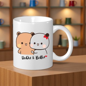 Tasse en céramique de luxe Creative <span class=keywords><strong>Dudu</strong></span> Bubu pour couple avec isolation thermique, grande capacité, pour café et eau - Product Image 1