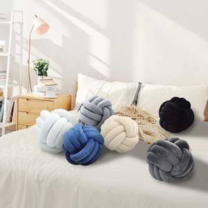 Cojín Redondo Grande de 35 cm, Suave, <span class=keywords><strong>con</strong></span> Nudo, para Sofá, Dormitorio, Decoración del Hogar, Cojín Decorativo <span class=keywords><strong>con</strong></span> Nudo - Product Image 2