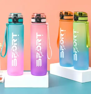 Çevre dostu plastik büyük kapasiteli Modern moda Anti kayma alt su içme şişeleri