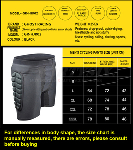Shorts de moto 3D rembourrés pour hommes, extensibles, slim, anti-collision, <span class=keywords><strong>protection</strong></span> pour la moto, <span class=keywords><strong>VTT</strong></span>, DH, MX, entraînement en extérieur, shorts d'entraînement <span class=keywords><strong>avec</strong></span> <span class=keywords><strong>protection</strong></span> - Product Image 6