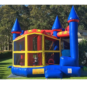 Nhà Máy Giá thương mại bên nảy <span class=keywords><strong>Inflatable</strong></span> 3-in-1 Bouncer cho thương mại <span class=keywords><strong>Inflatable</strong></span> trở ngại trượt Bounce House <span class=keywords><strong>Combo</strong></span> - Product Image 2