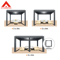 Pergola électrique motorisée imperméable de couverture de patio de belvédère en aluminium de persiennes d'extérieur