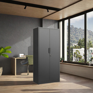 Archivadores Metálicos de Diseño Moderno con Paneles Metálicos, <span class=keywords><strong>Estantes</strong></span> Ajustables y 2 Cajones <span class=keywords><strong>para</strong></span> <span class=keywords><strong>Oficina</strong></span> en Casa, Dormitorio, Sala de Estar, Taller - Product Image 2