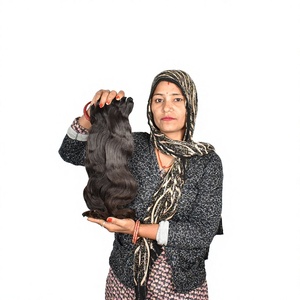 Extensiones de cabello humano indio con tejido Bodywave negro Natural 100%, paquetes sin procesar sin enredos - Product Image 1