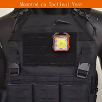 Lampe tactique portable EDC pour le camping, la randonnée, la sécurité, lampe clignotante pour gilet tactique, sangle de sac à dos de 25 mm