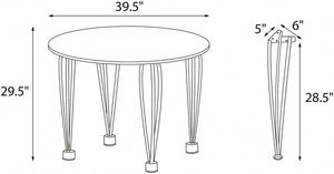 Contemporary <b>Black</b> Iron Powder Coated Durable Hairpin Coffee Table Legs Customized for Bedroom Hospital Living Room Apartment - Product Image 5