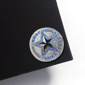 Graffio personalizzato foglio argento/oro tracciabile Overlay vetro ologramma Custom Die-Cut codice a barre numero Tamper adesivo - Product Image 1