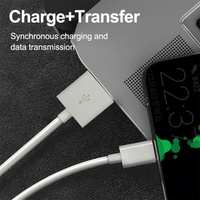 Kabel USB Type-C Pengisi Daya Cepat, Transfer Data Kecepatan Tinggi Output 2A, Berbagai Ukuran untuk Ponsel dan Printer