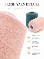 Fil fantaisie doux et moelleux en chenille teinte imitation vison 1/9NM pour le tricot de pulls