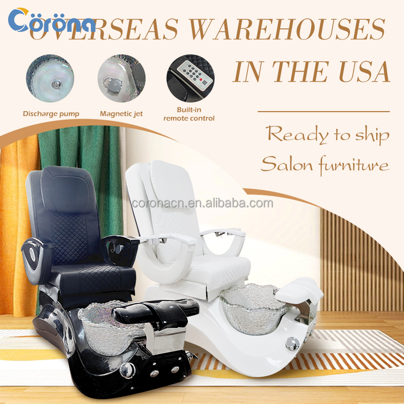 Luxury Pedicure Chairs White Spa Massage Seating