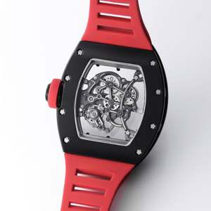 Montre mécanique haut de gamme en céramique avec bracelet couleur vin rouge pour homme et femme, style habillé, tendance hip-hop, montre de sport - Product Image 6