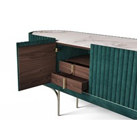 Alma De Luce Luxe Moderne Blanc Marbre Top Buffet Cuisine Couloir Décor Casier Armoire Comptoir Console Table Meubles de Maison
