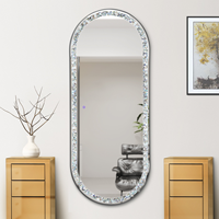Miroir sur pied intelligent à écran tactile pleine longueur pour salon de coiffure, idéal pour la permanente et la coloration des cheveux, miroir diamant pour salon de coiffure