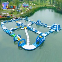Parc aquatique gonflable commercial directement de l'usine, parcours d'obstacles aquatiques flottants modulaires pour lac et mer